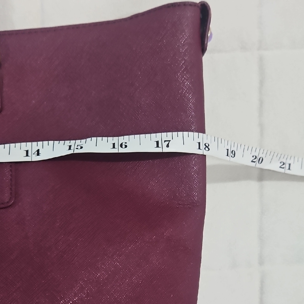 Juicy Couture Wine Red Tote with Gold Accents - Picture 6 of 13